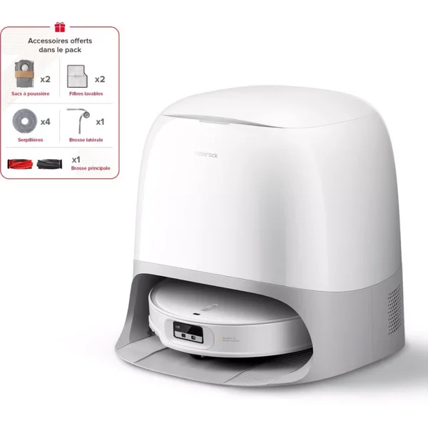 Robot Aspirateur Laveur ROBOROCK Qrevo Curv 2 ProX Blanc