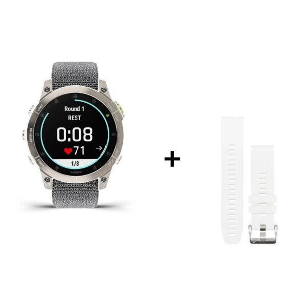 Montre Garmin  EPIX Gen 2 Sapphire Titane 47 mm + bracelet nylon gris