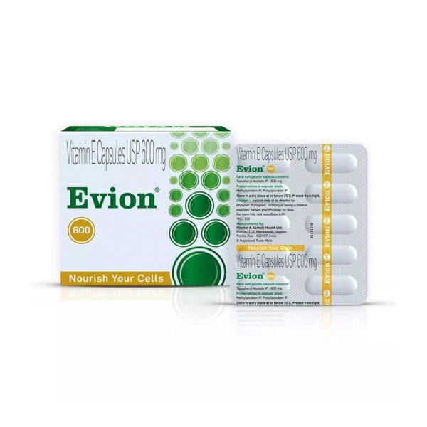 Evion Vitamin E 600mg for Hair and Skin