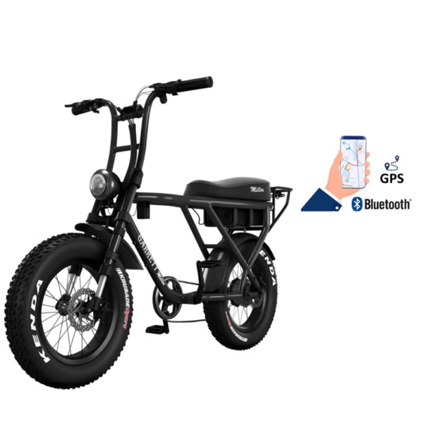 Vélo électrique biplace cargo garrett miller x, bat double, tout terrain