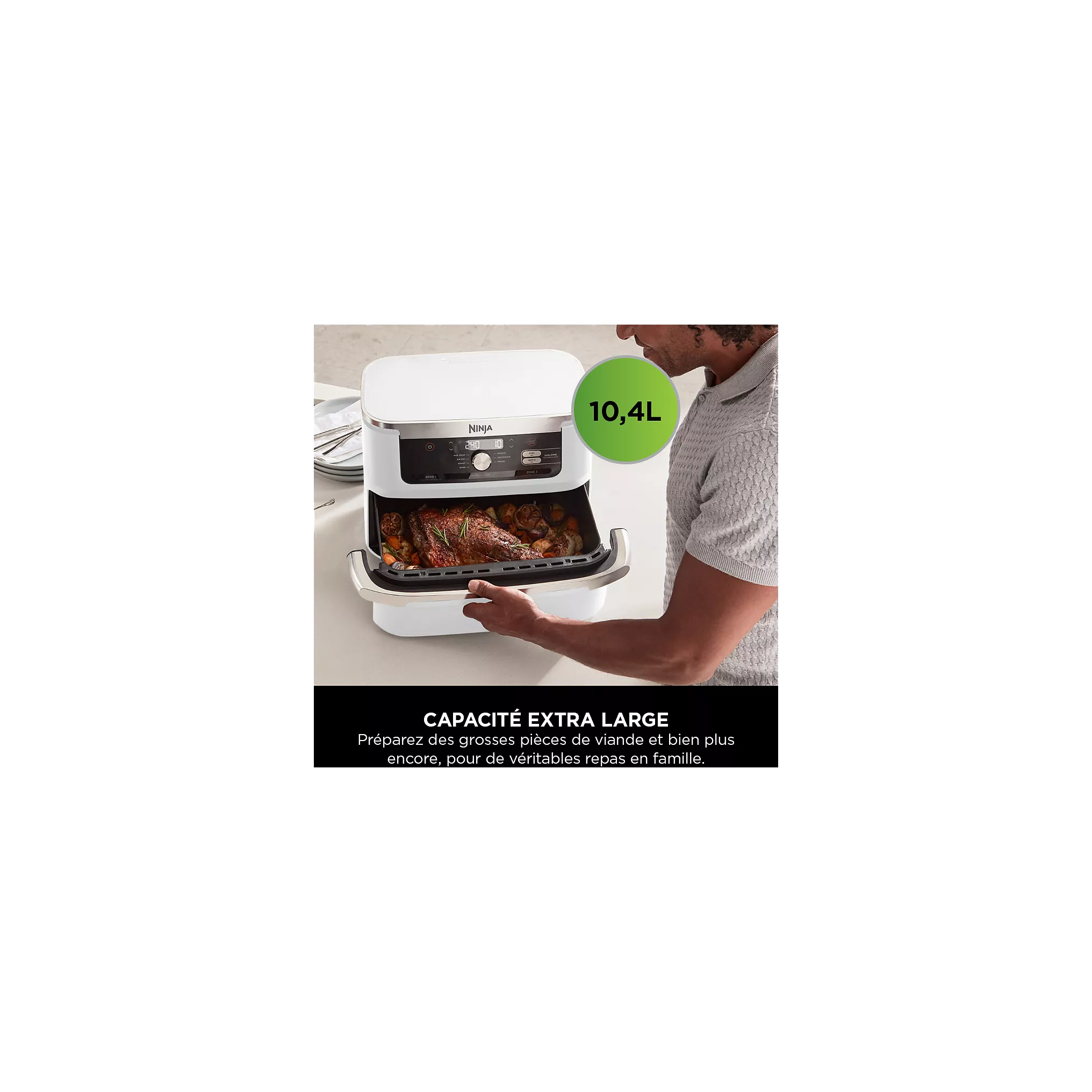 Friteuse sans huile NINJA Foodi flex 10.4L AF500EUWH – Image 4