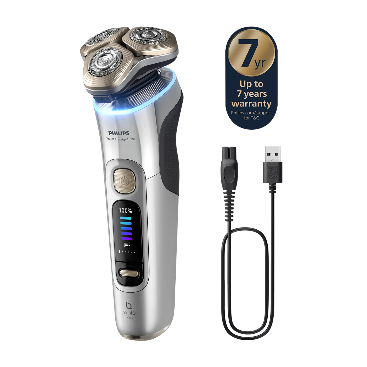 Philips Rasoir i9000 Prestige Ultra électrique 100 % étanche avec SkinIQ Pro – Image 3