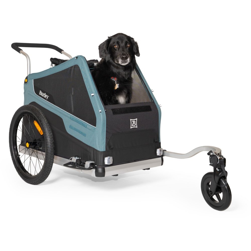 Remorque vélo pour chien Burley Bark Ranger XL - noir/turquoise mat