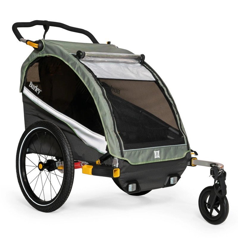 Remorque velo pour bebe Burley pour 1-2 Enfants - sage green/charcoal