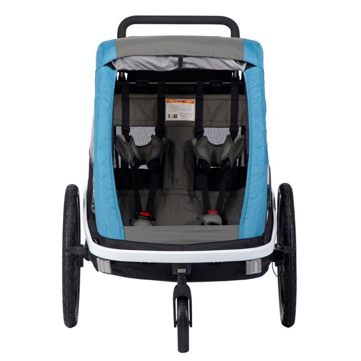 Remorque enfant velo Hamax pour 2 Enfants - Avenida - vert olive – Image 8