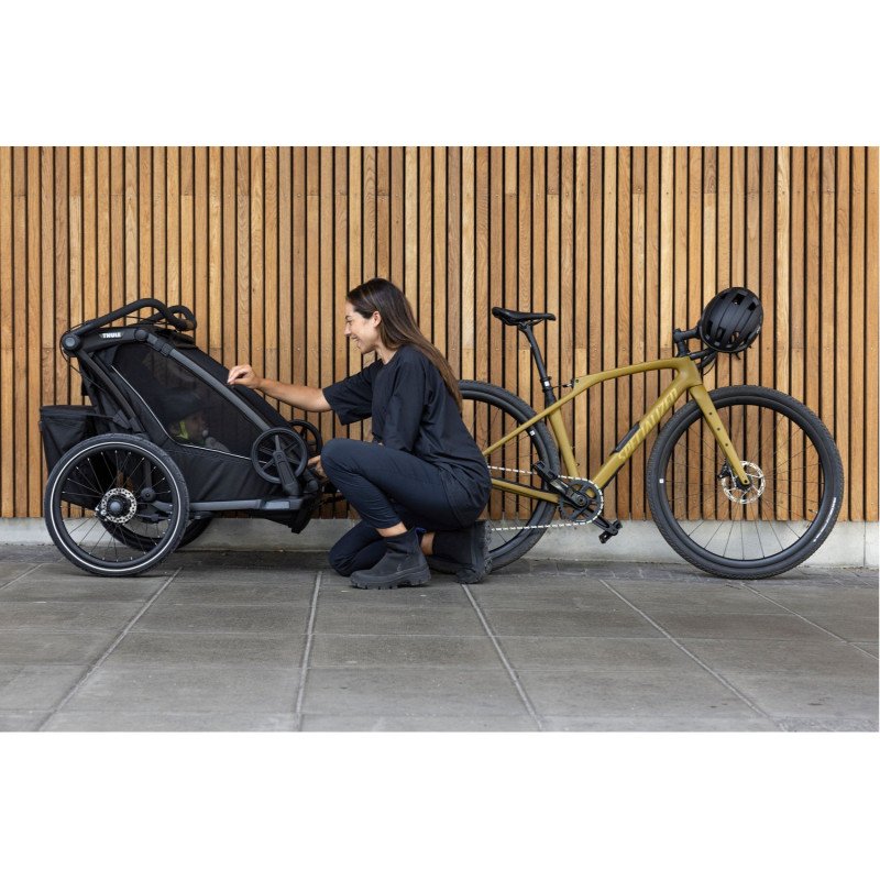 Remorque bébé vélo Thule pour 2 Enfants - Chariot Sport 2 Double - noir – Image 2