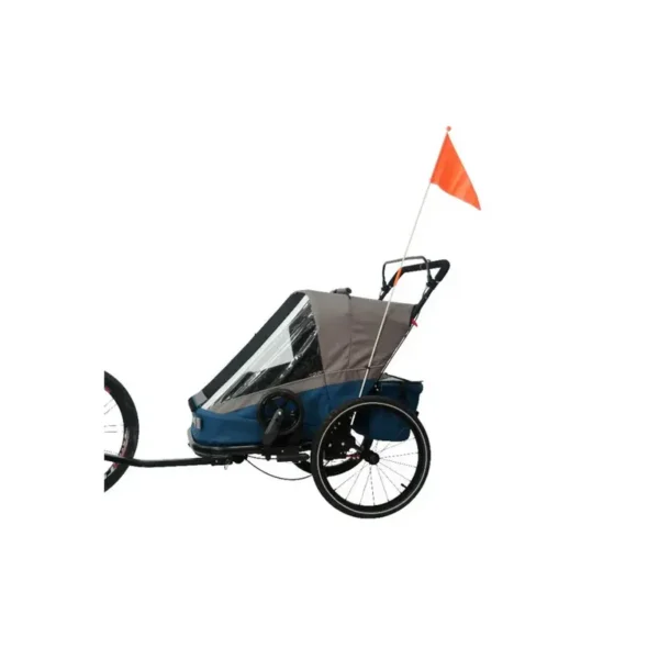 Remorque vélo enfant poussette 2 places 3-In-1 Ax.Bike