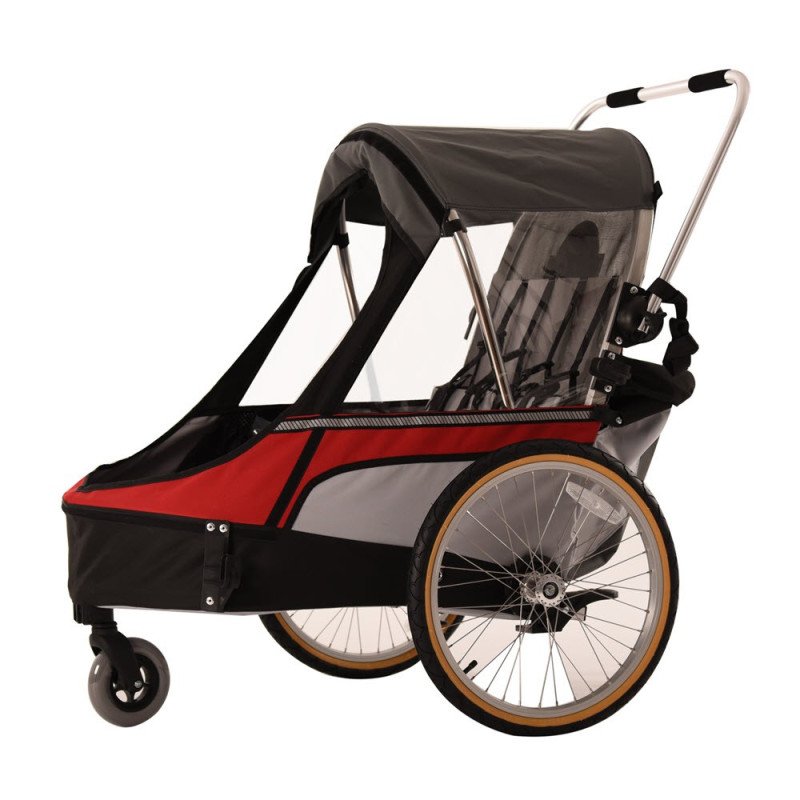 Remorque velo pour enfant Premium Double marron – Image 5