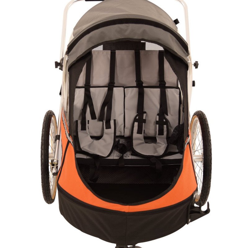 Remorque velo pour enfant Premium Double marron – Image 4